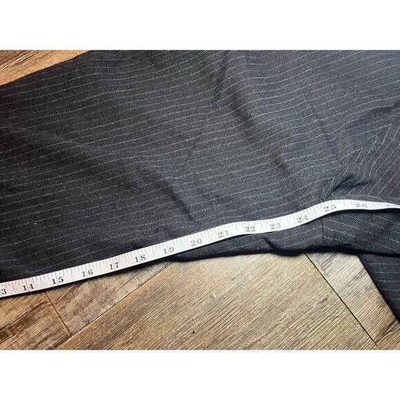 Ami Alexandre Mattiussi Elasticated Waist Pants Wool Black Pinstripe Size Small - Picture 9 of 10